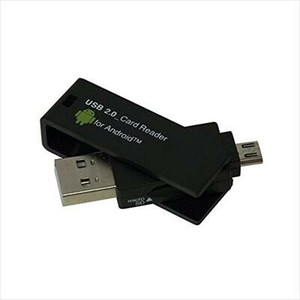 ナカバヤシ　USB・mUSBmSDカードリーダー・ライターブラック　CRW-DMSD64BK