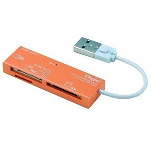 ナカバヤシ　CRW-5M69カードリーダー・ライターオレンジ　CRW-5M69DD