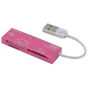 ナカバヤシ　CRW-5M69カードリーダー・ライターピンク　CRW-5M69P