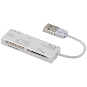 ナカバヤシ　CRW-5M69カードリーダー・ライターホワイト　CRW-5M69W