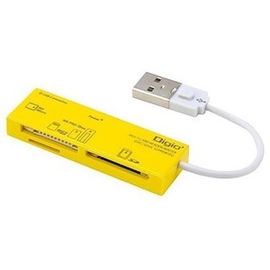 ナカバヤシ　CRW-5M69カードリーダー・ライターイエロー　CRW-5M69Y