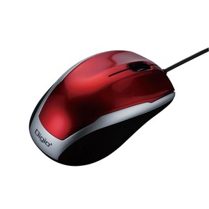 ナカバヤシ 有線 3ボタンBlueLEDマウス レッド MUS-UKT115R