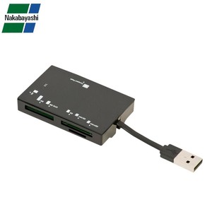 ナカバヤシ Digio2 USB2.0 マルチカードリーダー ブラック CRW-5M67BK