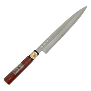 日本製 堺源吉作 カスミ柳刃包丁 210mm 根来塗柄