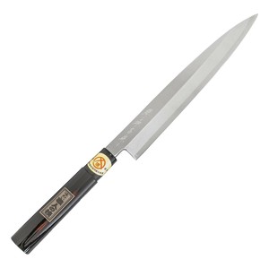日本製 堺源吉作 カスミ柳刃包丁 210mm 曙塗柄