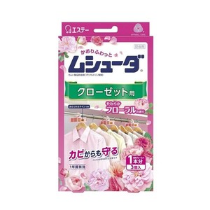 エステー ムシューダ かおり1年 防虫クローゼット用 3個入 フローラル 122361