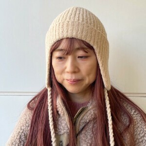 【2025秋冬】ループ フラップ 耳付き ビーニー 帽子 レディース