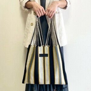 2025【新作】メキシコ製手織りのハンモックバッグ（L）-E