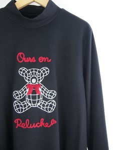 「ドールベアー＋チェーンステッチ刺繍」ハイネックプルオーバー2025秋冬新作