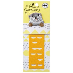 【予約販売9/29出荷開始】ANIMAL BOOKMARKER 刺繍しおり カワウソ