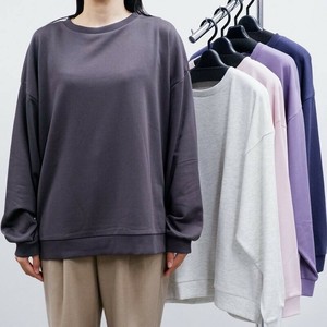 予約 売筋 裏毛 ボリューム袖トレーナー スウェット トレーナー 裏毛トレーナー 無地 長袖  レディース