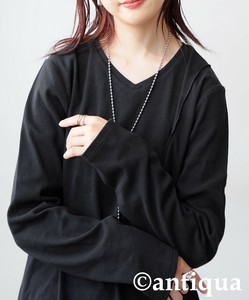 2025AW新作！[アンティカ] シュッと美シリーズ メロウデザイントップス レディース 長袖 【AW】