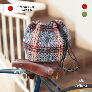 【日本製】イタリアウール 巾着ショルダーバッグ / Folna