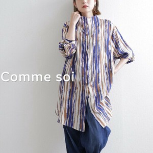 comme soi（コムソワ）■ストライププリントブラウス 2025新作