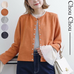 スエード丸首ジャケット　2025人気  chouchou東京