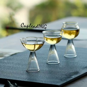 ＜人気商品＞激安セール 高台工夫茶杯 耐熱ガラス 手作り感の品茗杯 お茶を楽しむ個人用 家庭向け