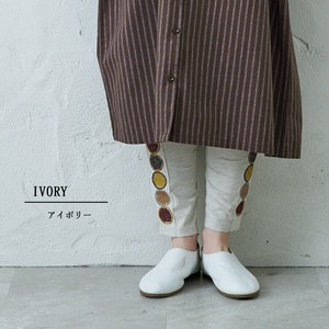 ハッピープライス！【ドット刺繍レギンス】北欧 ドット 刺繍 デザイン レギンス