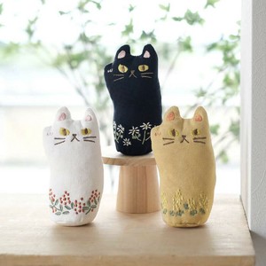 刺繍オーナメント 猫 ねこ オブジェ インテリア