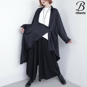 3wayボタン遊びデザイン シャツワンピース コート羽織　新作2025aw　BRILLANTE東京（200915）