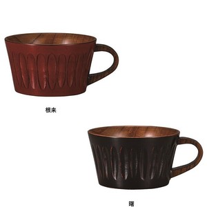 スープカップ　削ぎ　根来　曙