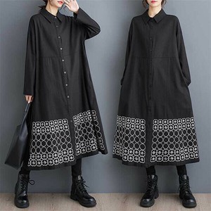 洋装/连衣裙 Design 新商品 花朵 A字 裙子 长款洋装/连衣裙