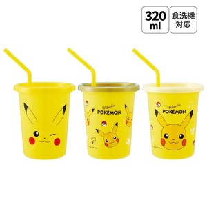 ストロー付タンブラー 320ml　3個セット　ポケットモンスター