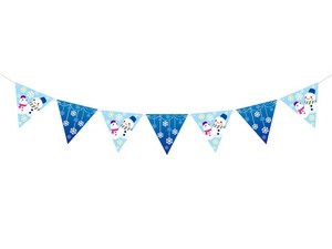 【日本製】なかよしスノーマンフラッグ　冬飾り【店舗装飾】