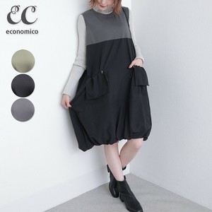 ドロストポケット付バルーンワンピース　2025新作　Economico