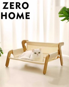 四季型猫用寝具 木製吊りベッド 犬猫共用 大判サイズ カバー着脱式 猫のための休息場所