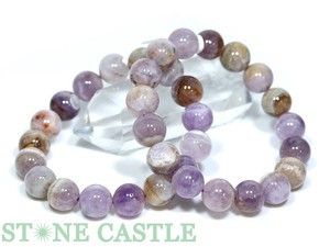 ☆高品質☆【ブレスレット】アメジスト桜瑪瑙 (メキシコ産) (約12.5〜13mm) 【天然石 パワーストーン】