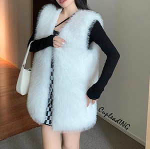 シーズン商品 INSスタイル 暖かい コート 気高い ピュアカラー ベスト タンクトップ 中長セクション