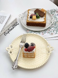 【新色追加】INSスタイル 皿 蝶結び リリーフ 朝食プレート 大人気 西洋料理の皿