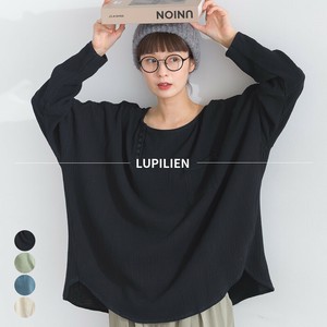 ダブルガーゼ ヘンリー プルオーバー ブラウス 長袖【2025秋冬新作】