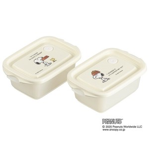 *エアー弁付ふわっと保存容器(M) 2個入 【スヌーピー】日本製