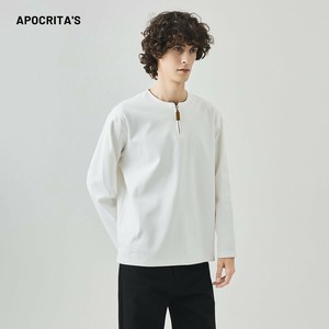 P23373 メンズ 長袖 Tシャツ カジュアル ワイド 無地 トップス インナー