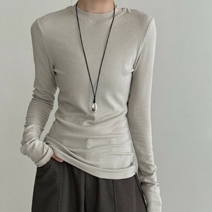 u29408トップス レディース カットソー Tシャツ 無地 インナー 長袖 6色 韓国風 2025秋新作