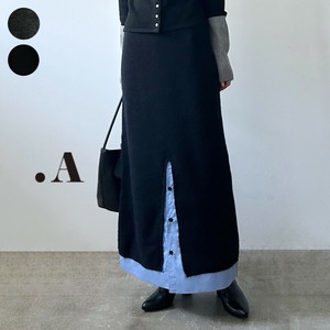 【2025新作】アルパカタッチシャツドッキングスカート