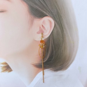 Clip-On Earrings Gold Post Earrings