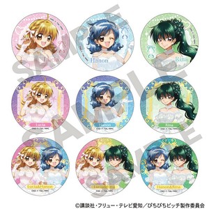 ★予約特典 3％OFF★　ぴちぴちピッチ　トレーディンググリッター缶バッジ BOX　パールドレス