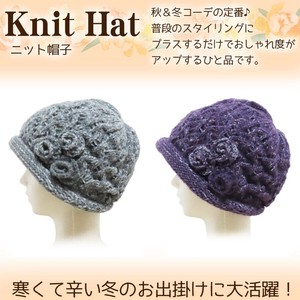 ニット帽子 秋冬 ミセス シニア ぼうし
