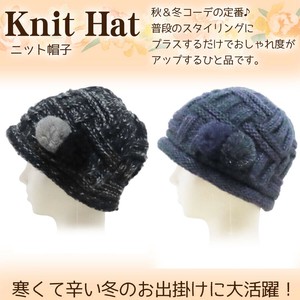ニット帽子 秋冬 ミセス シニア ぼうし