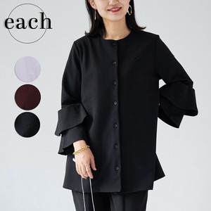 9/17再入荷 オケージョン 2段袖ジョーゼット　8分袖ジャケット 通年定番　 2025人気 each東京
