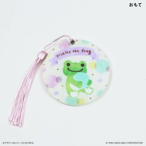 かえるのピクルス　アクリルスライドミラー(タッセル付き)　7cm