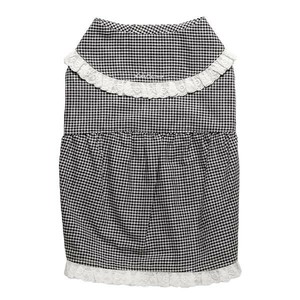 ペット用品 ドッグウェア チェック柄ワンピース Black/ブラック Lサイズ DG-CHK01-L
