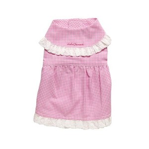 ペット用品 ドッグウェア チェック柄ワンピース Pink/ピンク Sサイズ DG-CHK03-S
