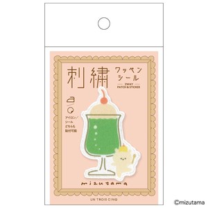 【予約販売9/29出荷開始】mizutama 刺繍ワッペンシール メロンソーダクマ