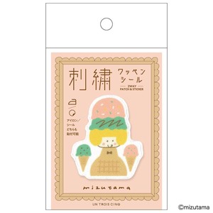 【予約販売9/29出荷開始】mizutama 刺繍ワッペンシール アイスガール