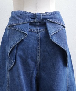 【2025AW新作入荷】バックリボンデザインデニムパンツ　ワイド　　skypink東京