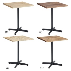 セレクトカフェテーブル　角型　黒脚　60cm角×高さ71.5cm【お客様組立】