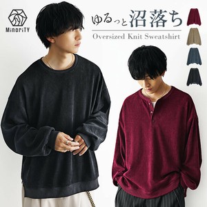 [MinoriTY] T-shirt Large Silhouette Corduroy Knit Sew